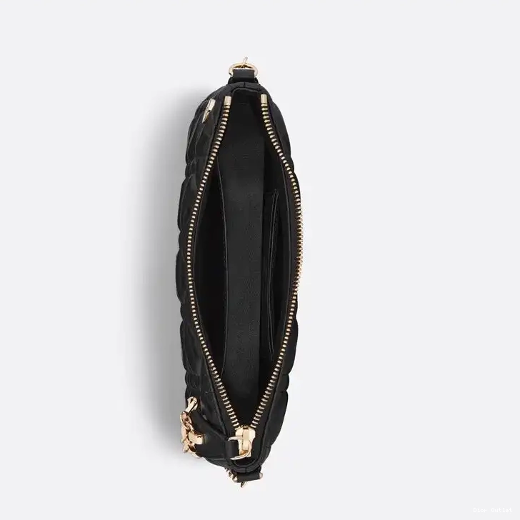 Cheap Dior Bag Black Dior Cannage Midi Mini Lambskin Bag 0509